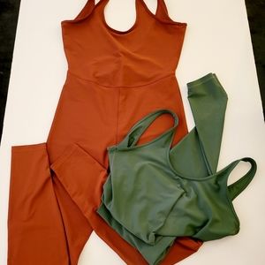 Lot of 2 tank spandex bodysuits
